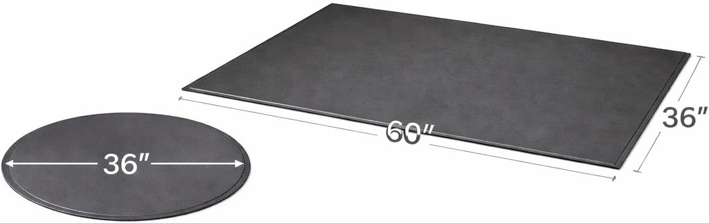 2-Pack 3-Layer Round & Rectangle Fireproof Grill Mat