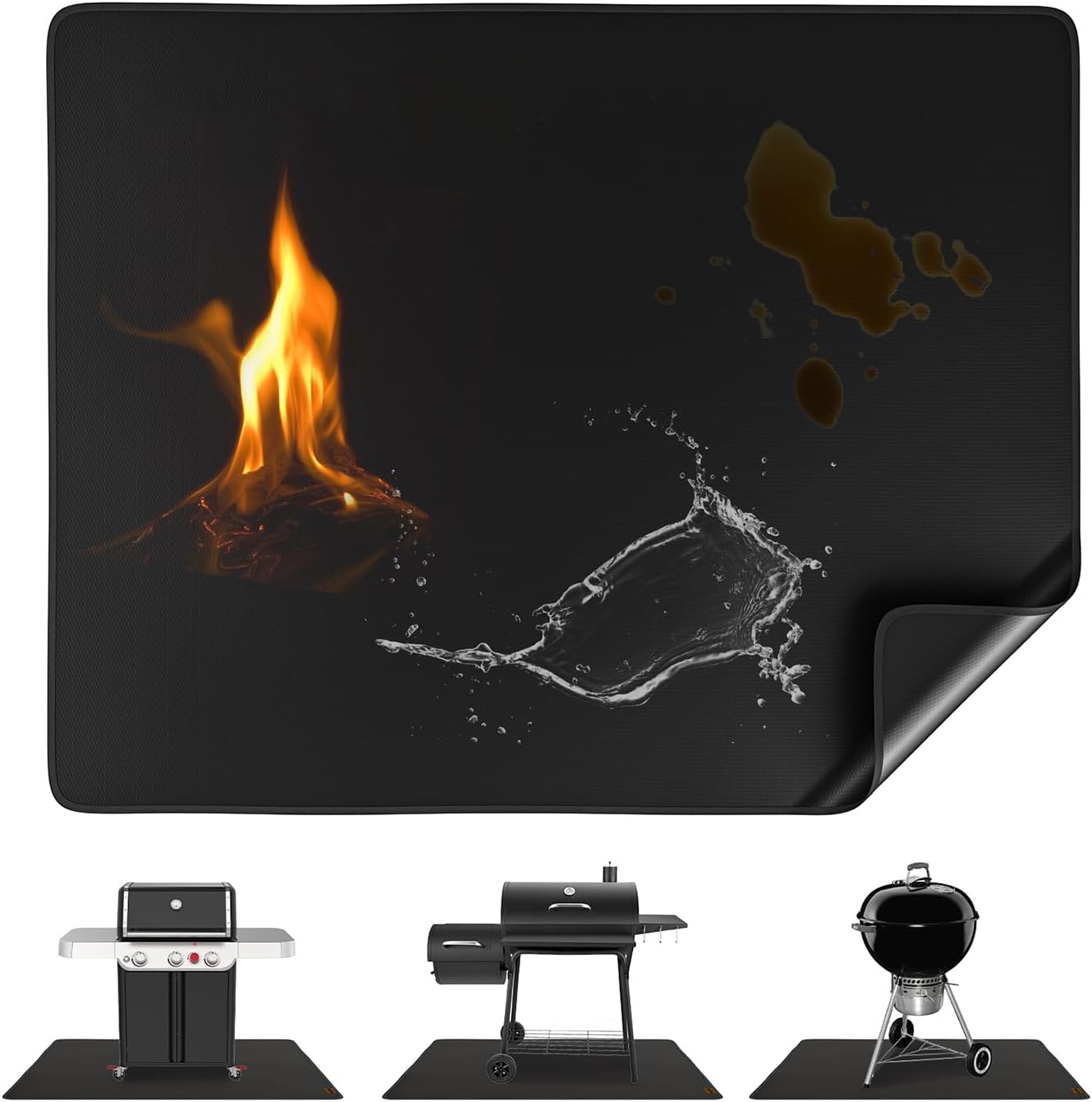 65x51in Fireproof Grill Deck Mat