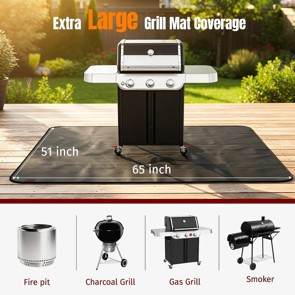 65x51in Fireproof Grill Deck Mat