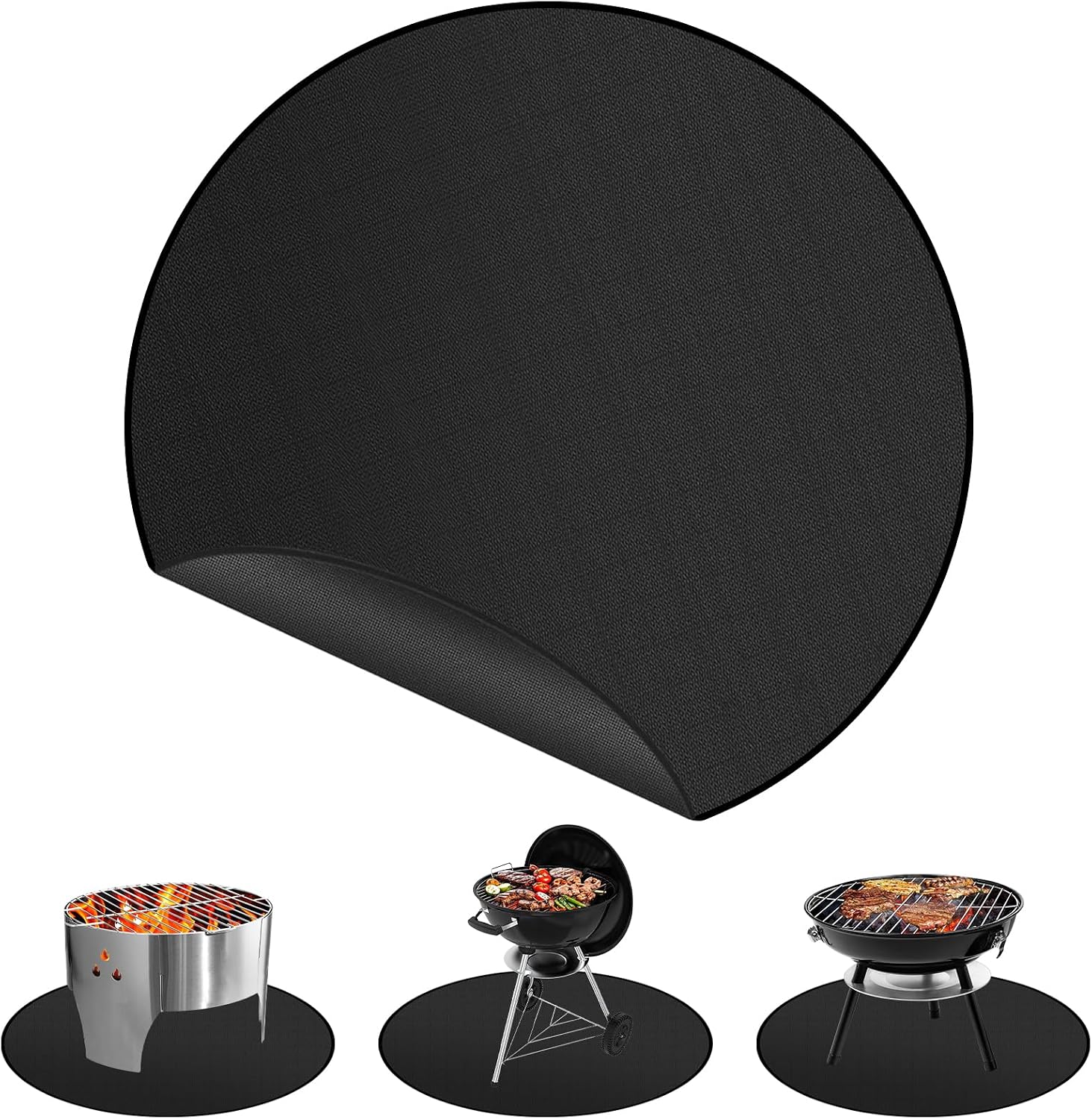 48in Round Heat Resistant Fireproof Deck Mat