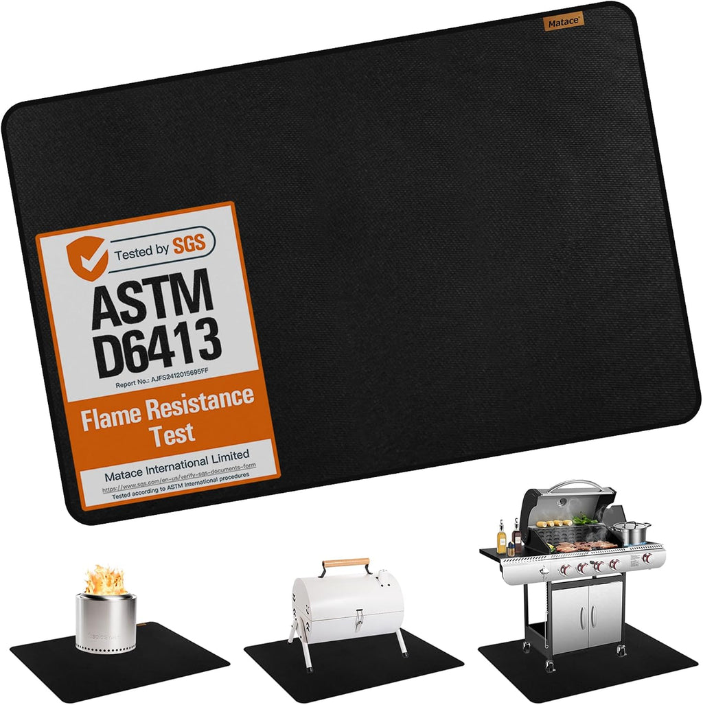 60x40in Black Silicone Grill Mat