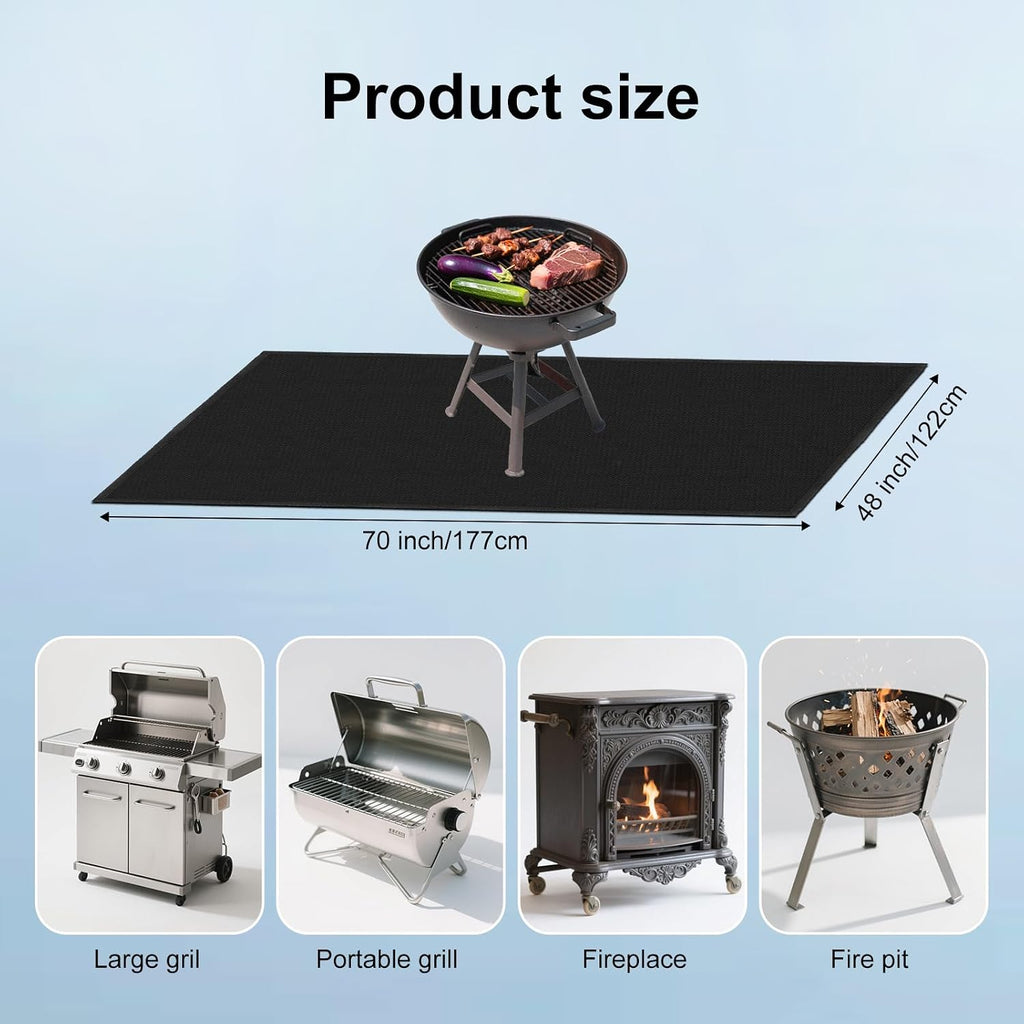 70x48in Double Sided Fireproof Grill Mat