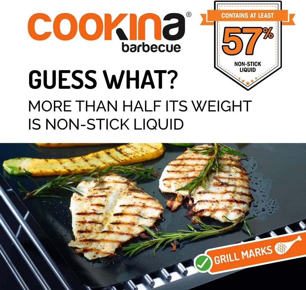 2 Pack Black Non-Stick BBQ Grill Mat