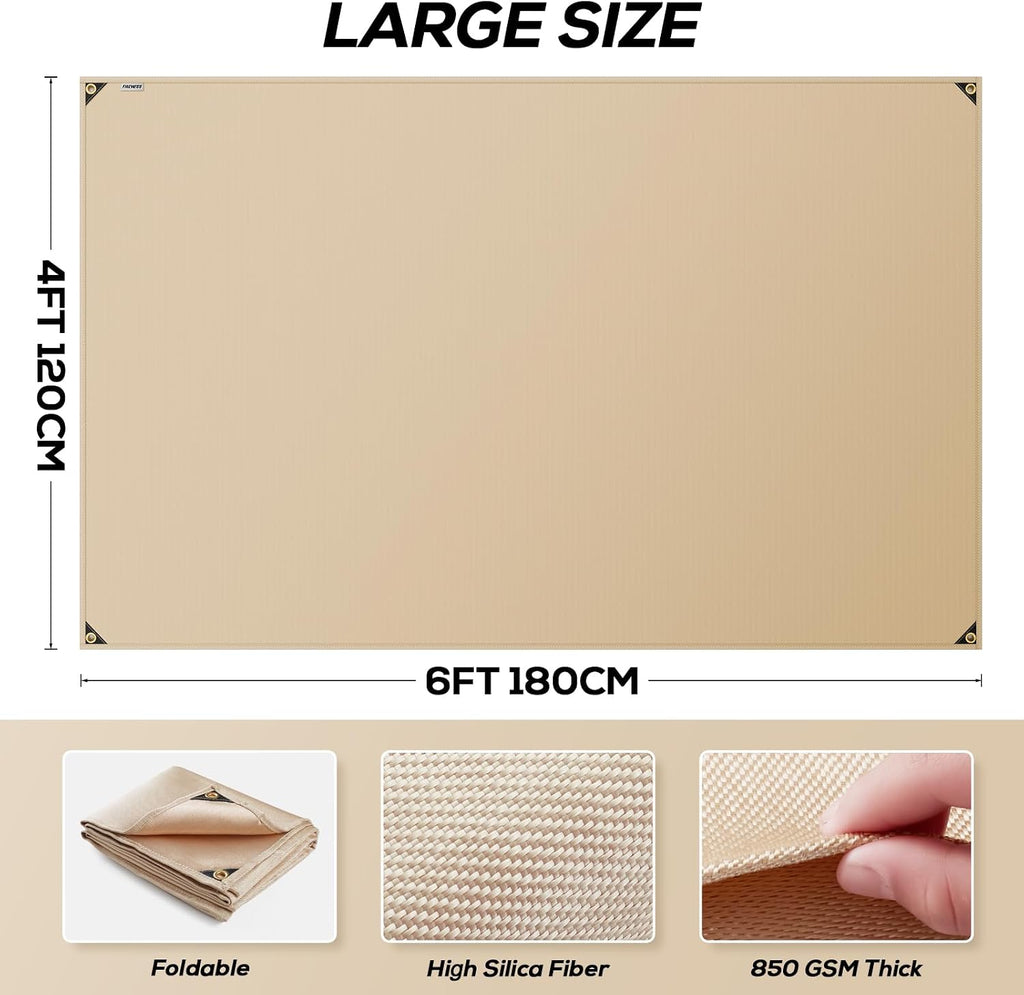 Fiberglass Welding Blanket 4x6ft 2 Pack