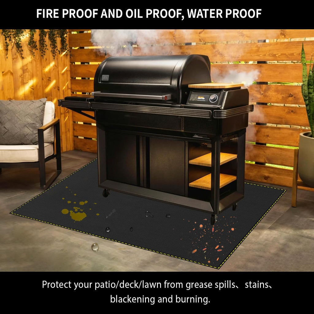 80x48in Silicone Fireproof Under Grill Pad