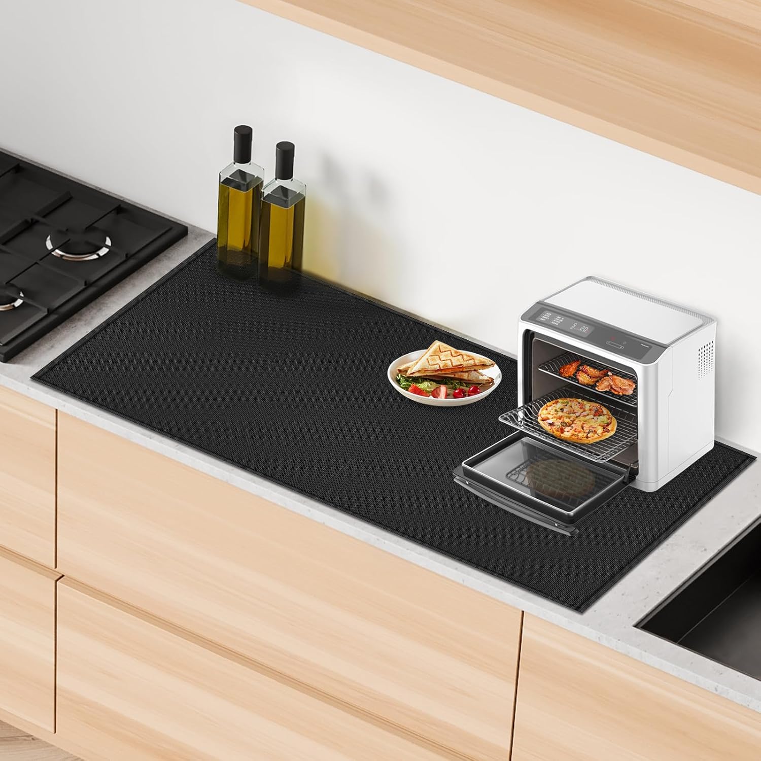 36x30in Black Countertop Grill Mat