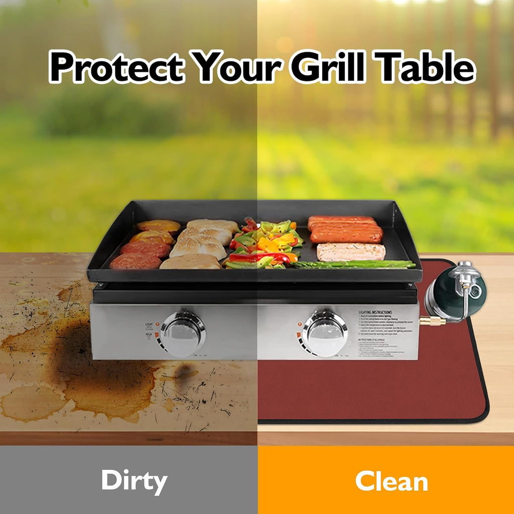 36x24in Red Countertop Grill Mat