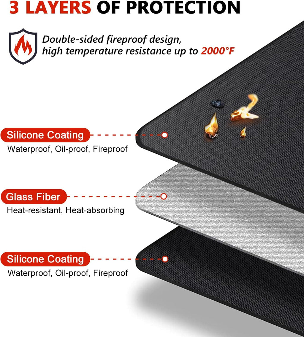 60x40in Double Sided Fireproof Grill Mat