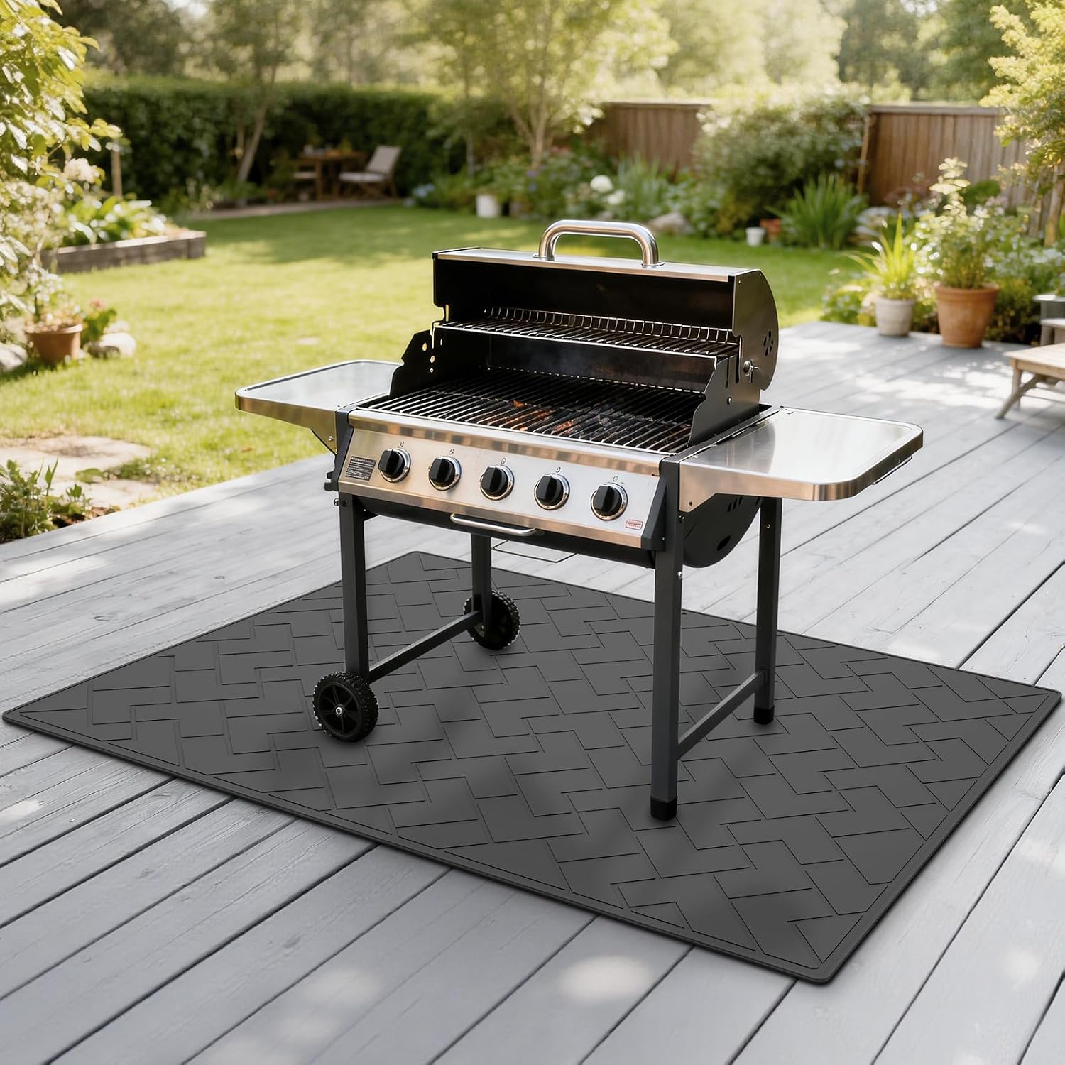 66x49in Heavy Duty Grill Deck Mat