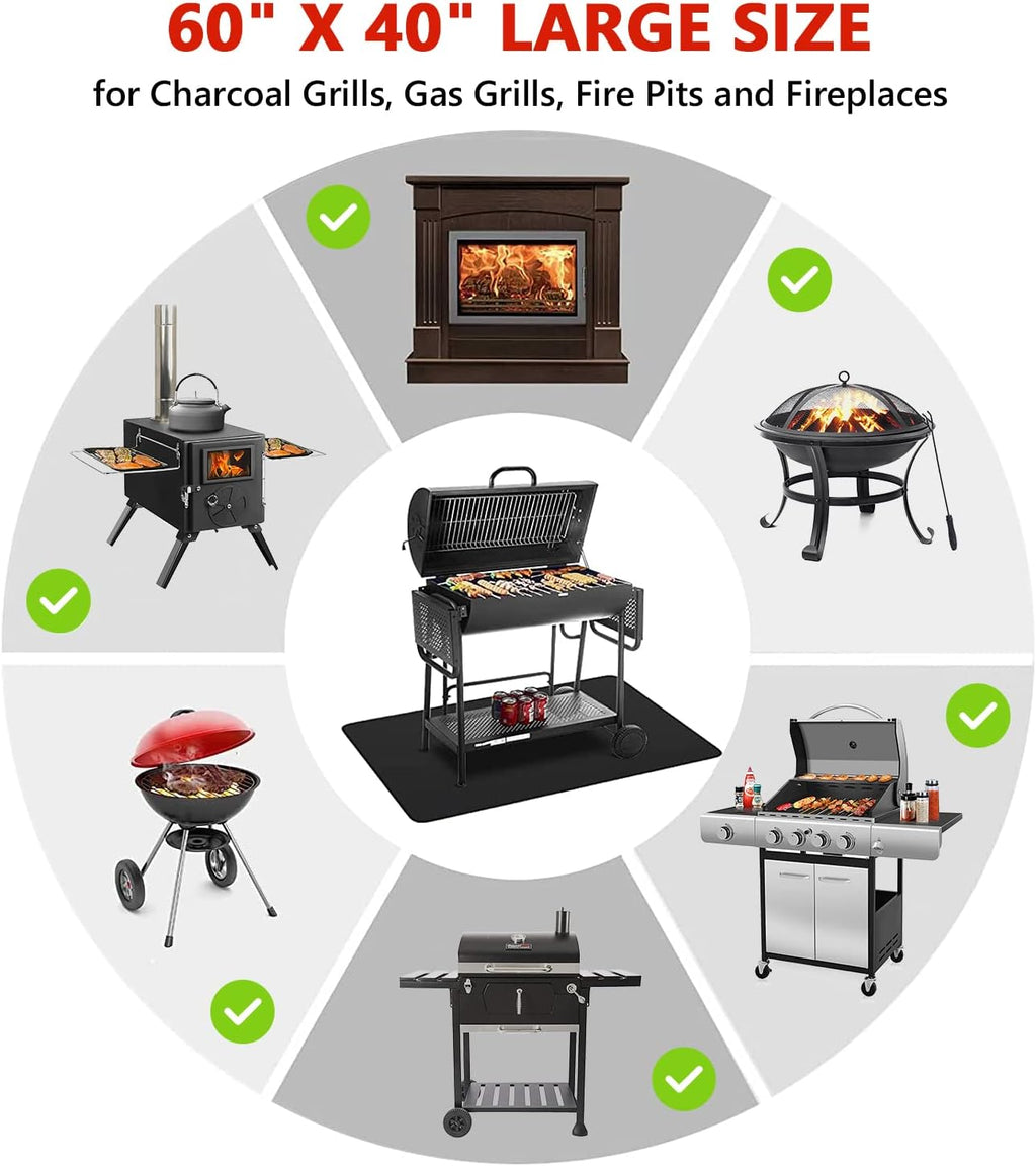 60x40in Double Sided Fireproof Grill Mat