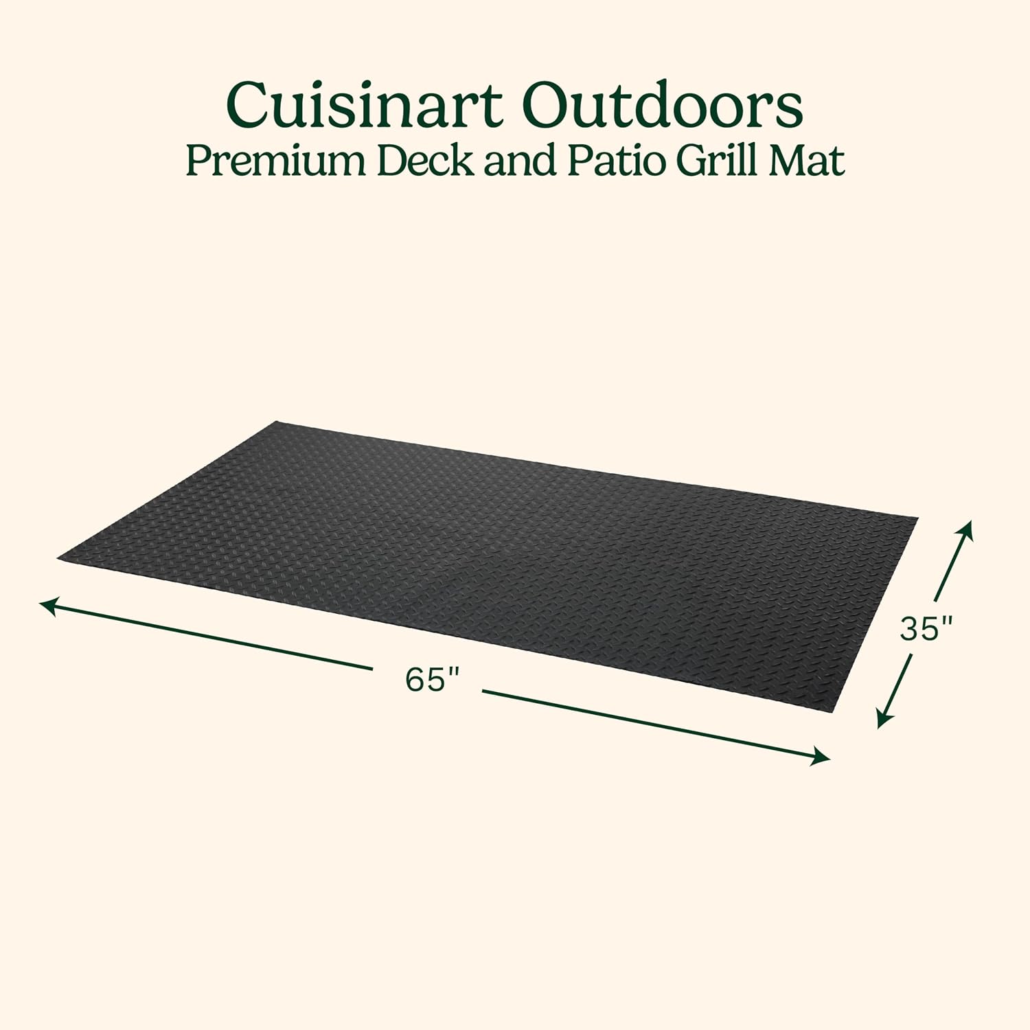 65x36in Non-Slip Rubber Grill Mat