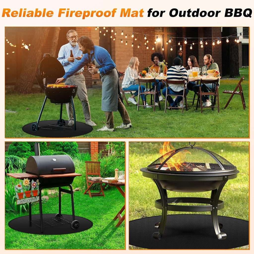 48in Round 2mm Thick Fireproof BBQ Pad