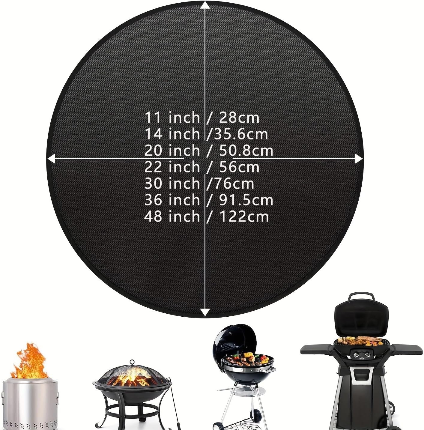 48in Round 4-Layer Fire Pit Mat for Solo Stove