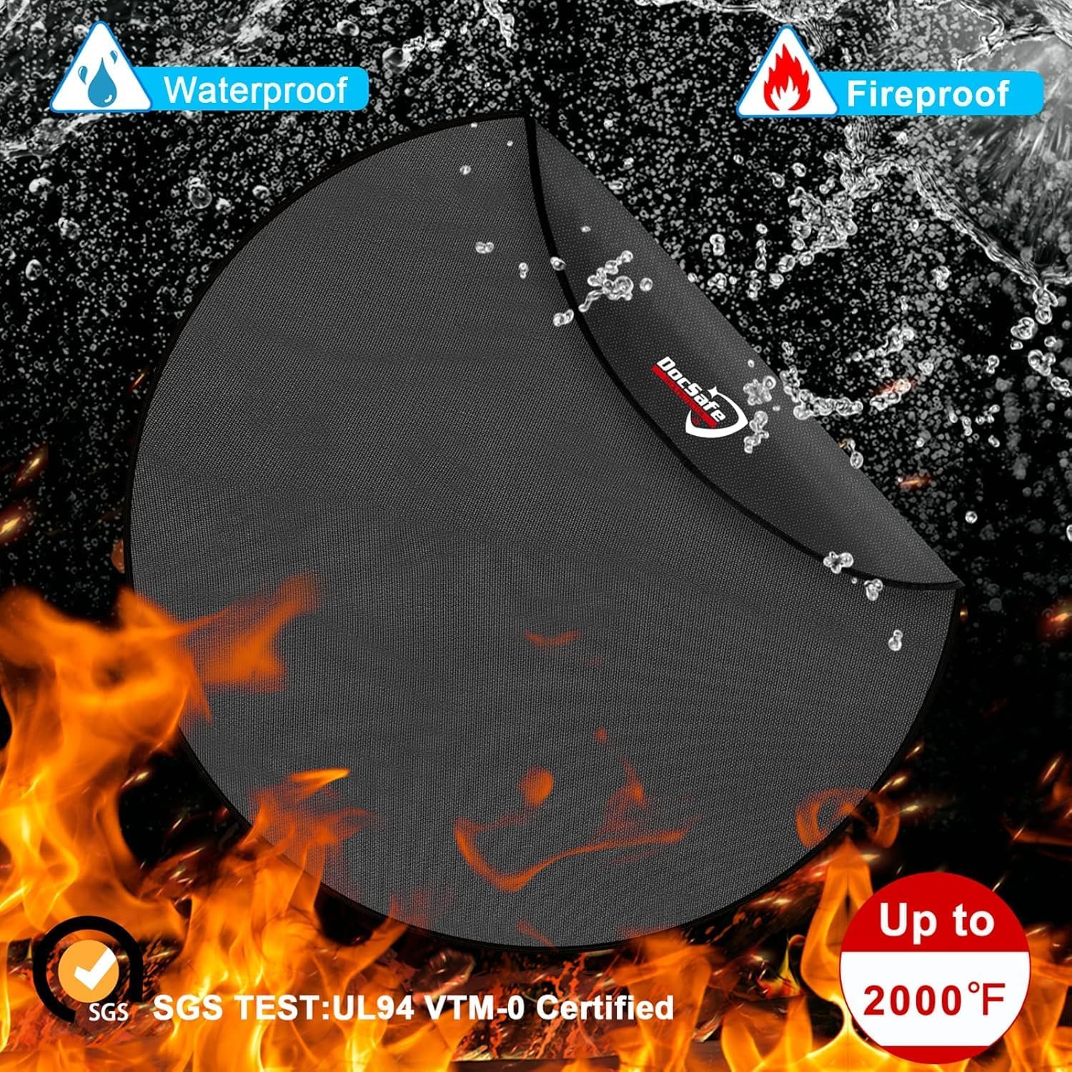 60in Round 4-Layer Heat Insulated Fireproof Grill Mat