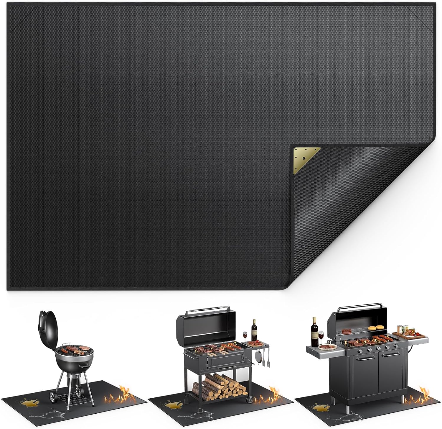 60x40in Double Sided Fireproof Grill Mat