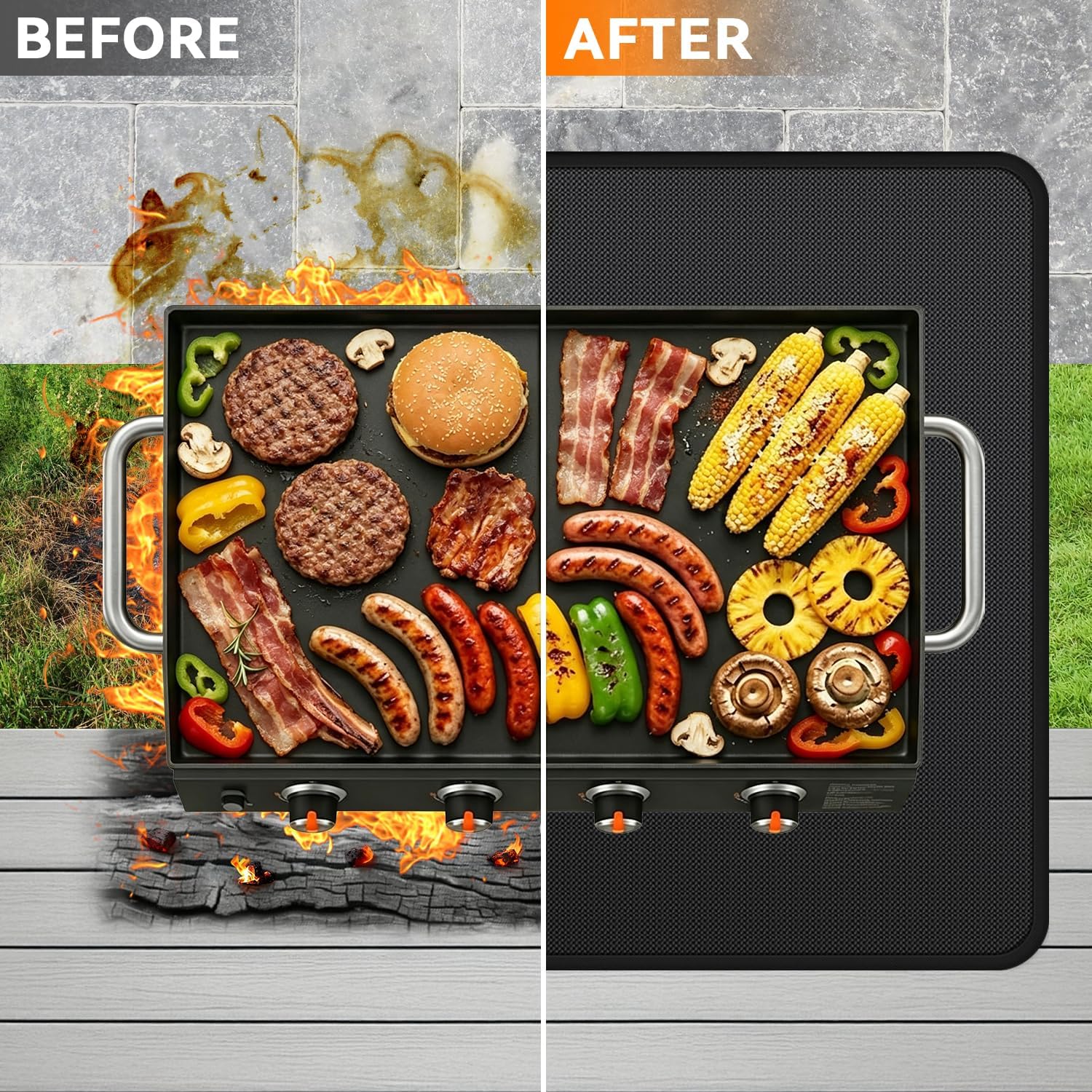 65x39in Double Sided Grill Mat for Blackstone