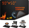 90x50in Weighted Corners Fireproof Under Grill Mat