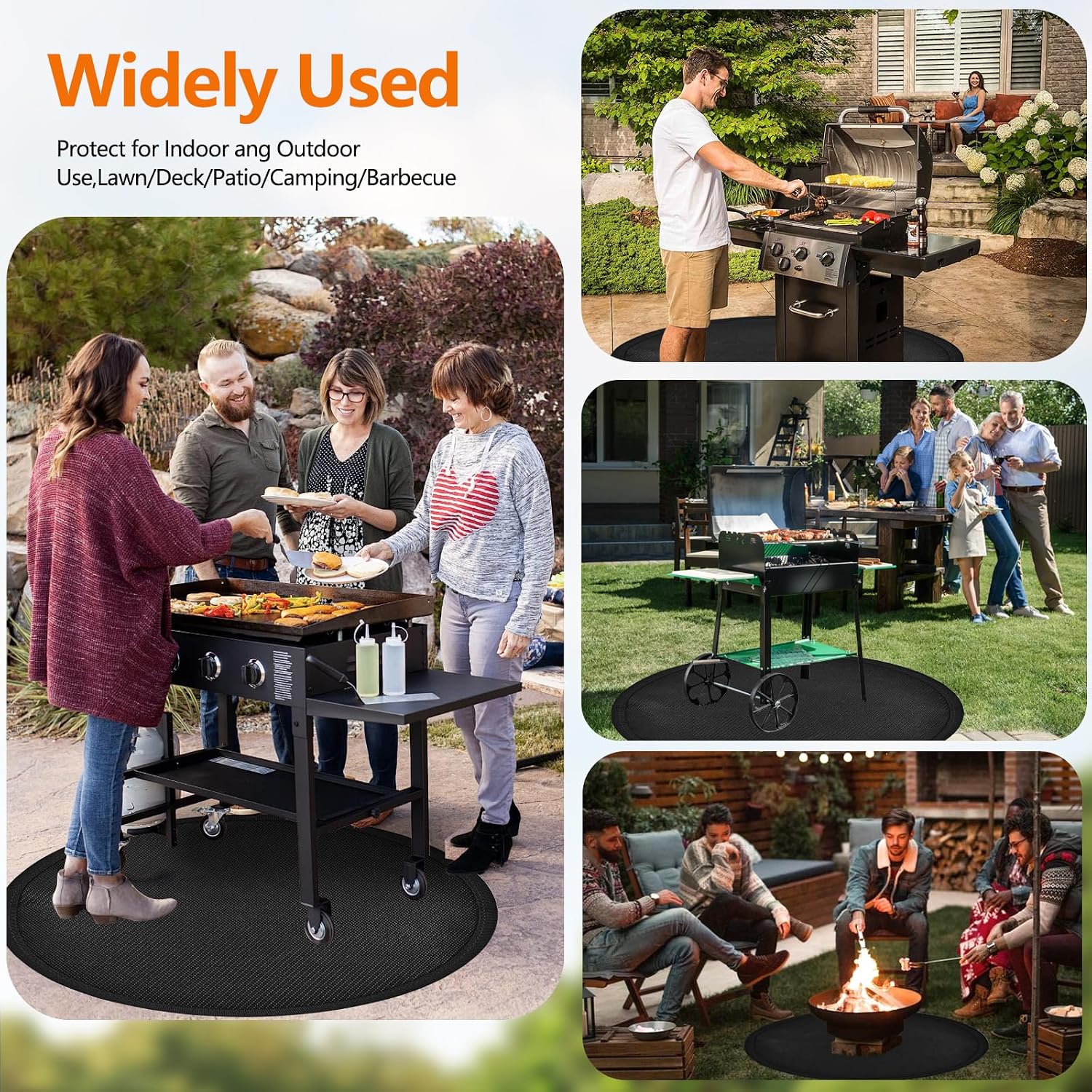48in Round Fire Pit Mat for Solo Stove