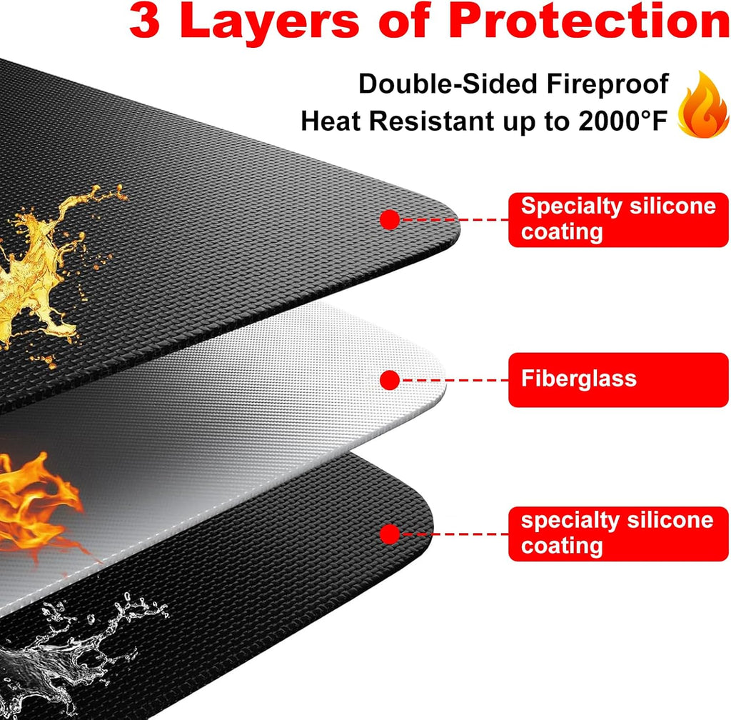 90x50in Weighted Corners Fireproof Under Grill Mat