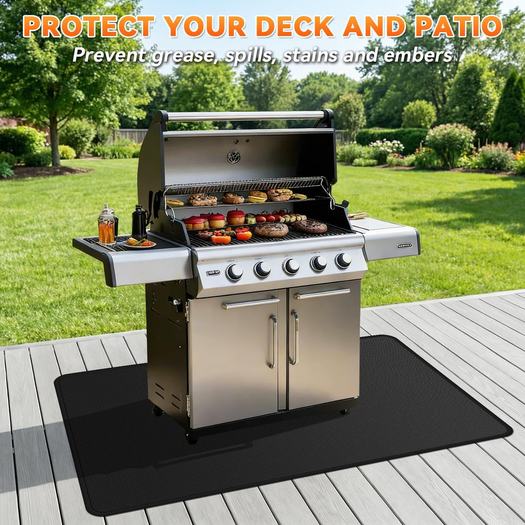 72x39in Double Sided Fireproof Under Grill Mat