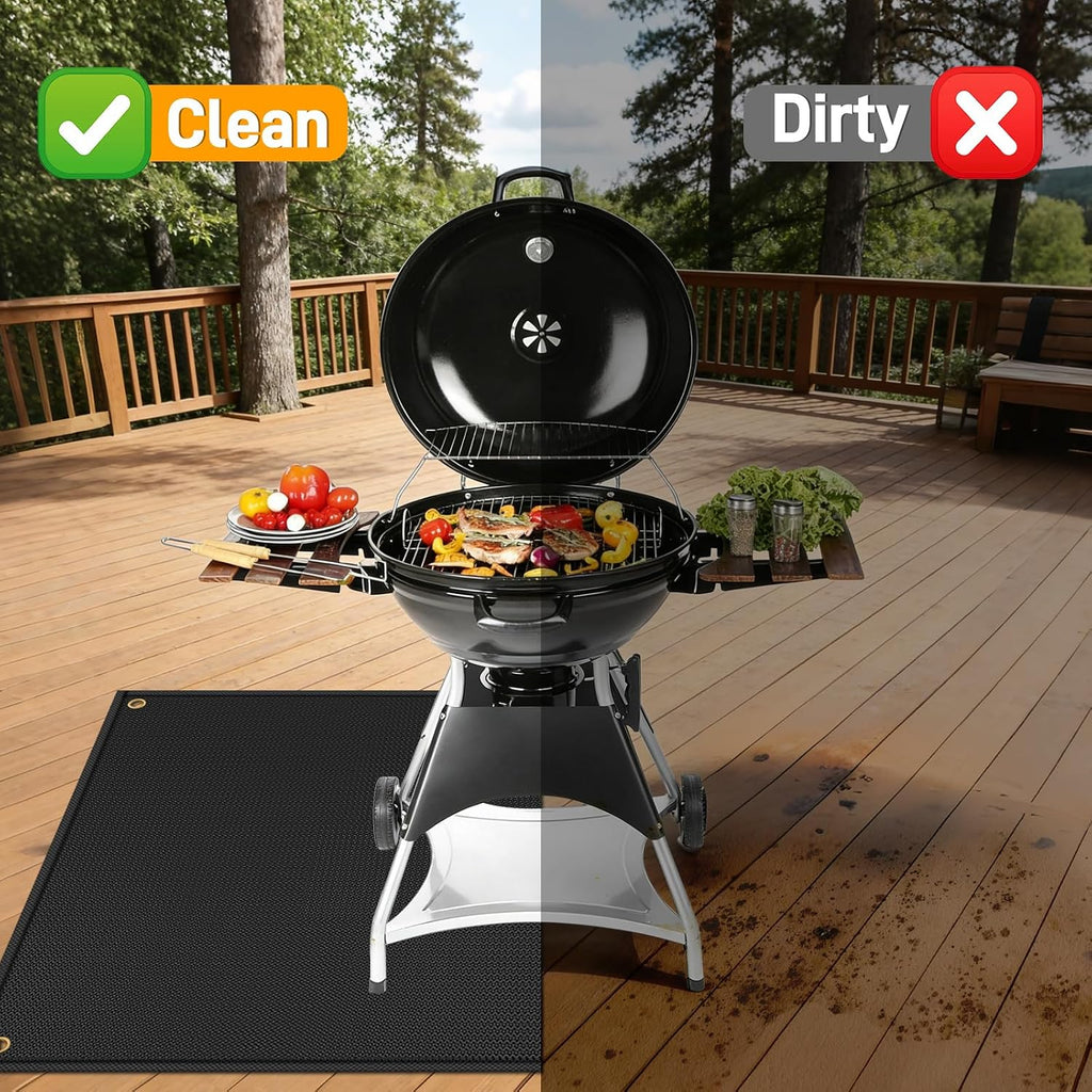 90x48in 0.02in 2000℉ Fireproof Grill Mat for Blackstone