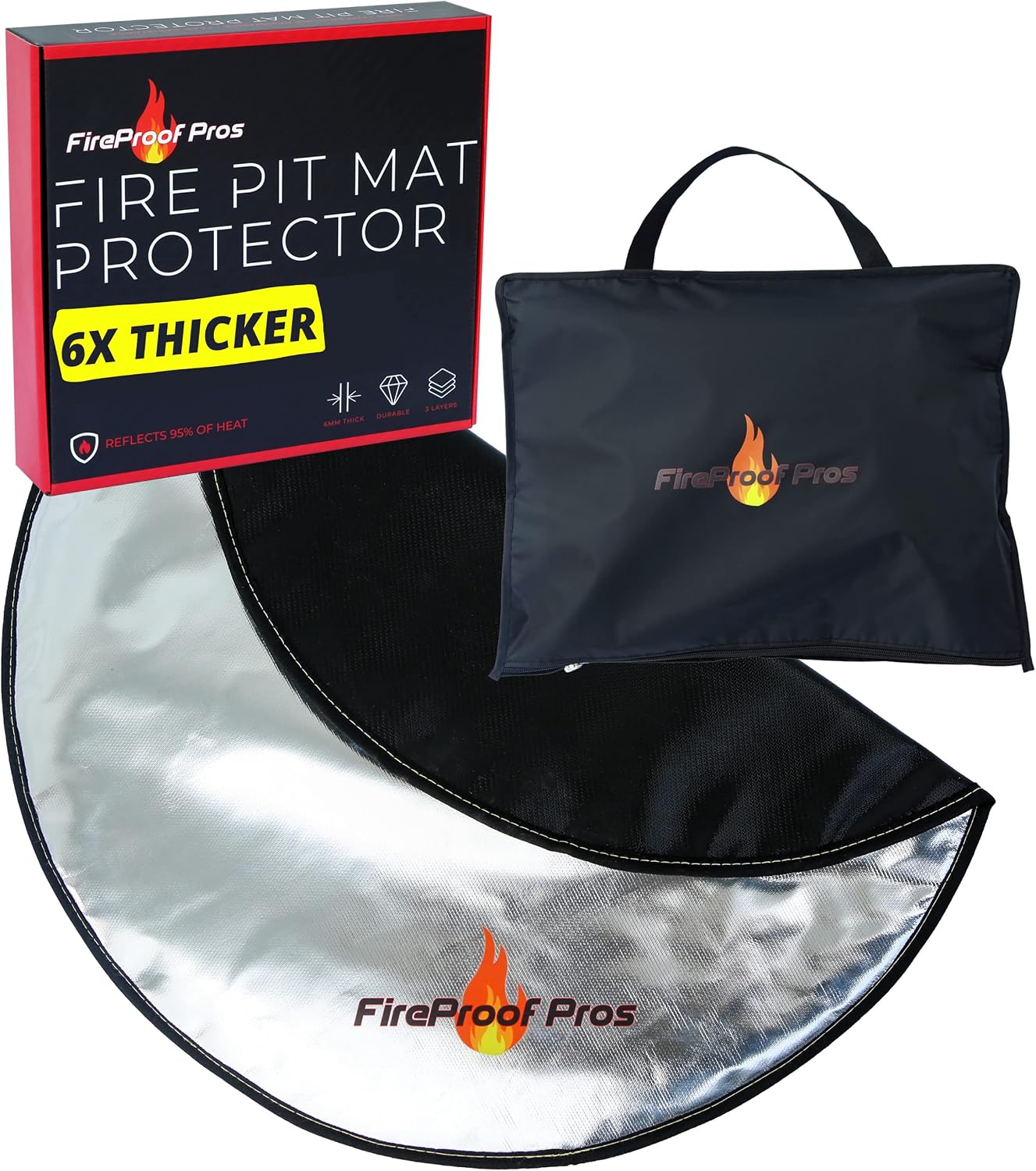 36in Triple Layer Heat Resistant Fire Pit Mat