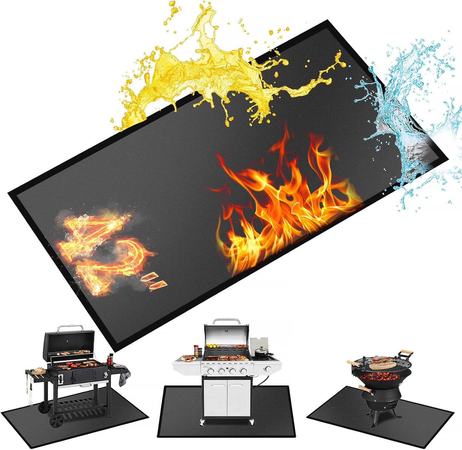42x30in Fireproof Hearth Grill Mat