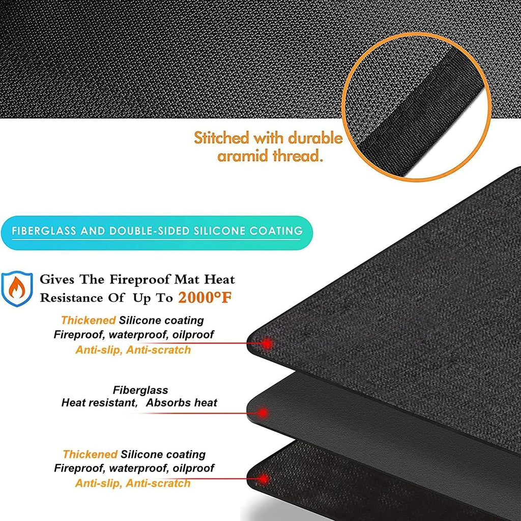 76x48in Double Sided Fireproof Grill Pad
