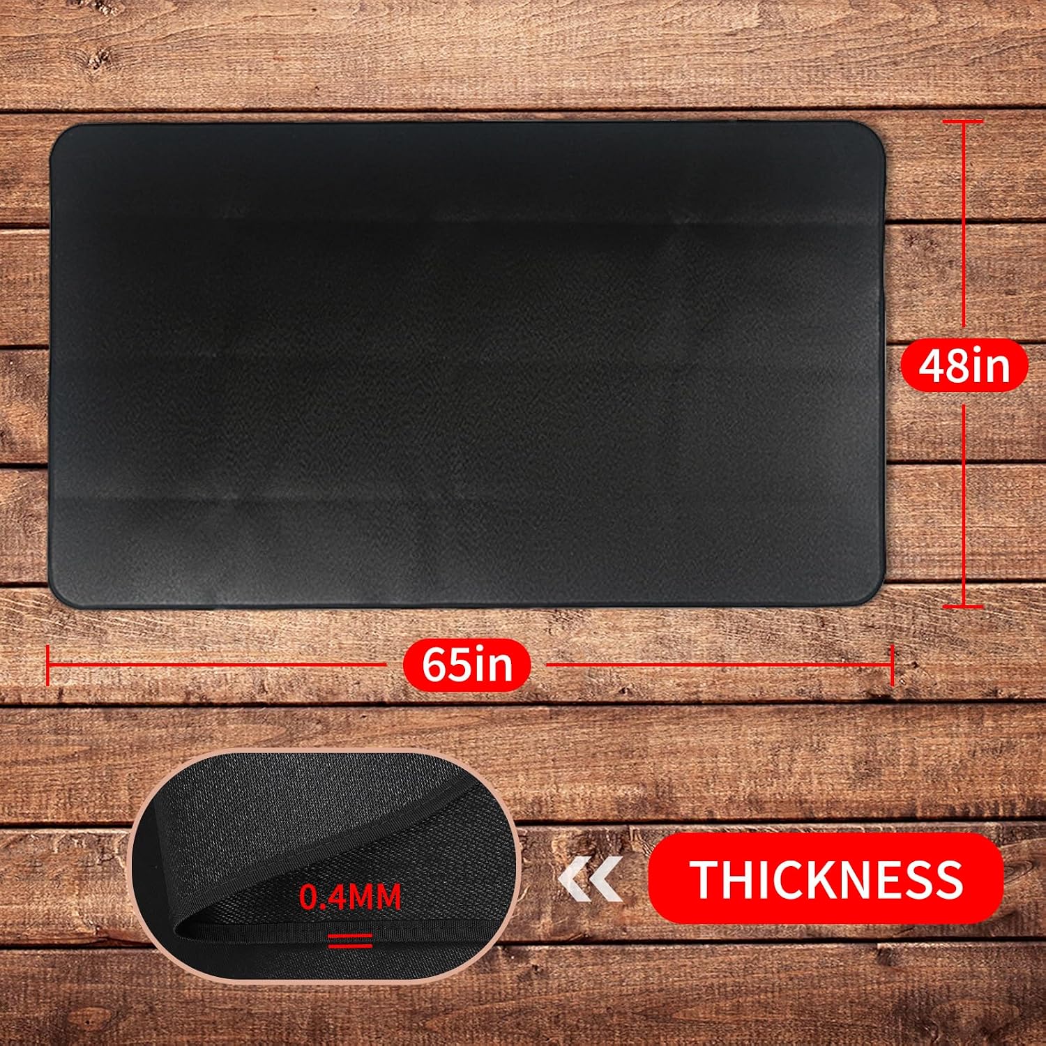 65x48in Reusable Fireproof BBQ Pad for Solo Stove