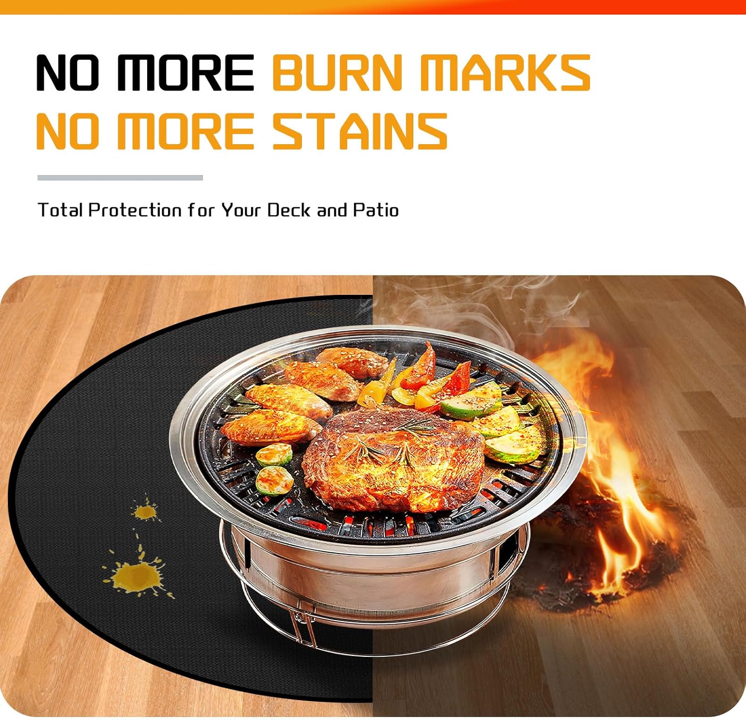 48in Round Double Sided Fireproof Mat for Solo Stove
