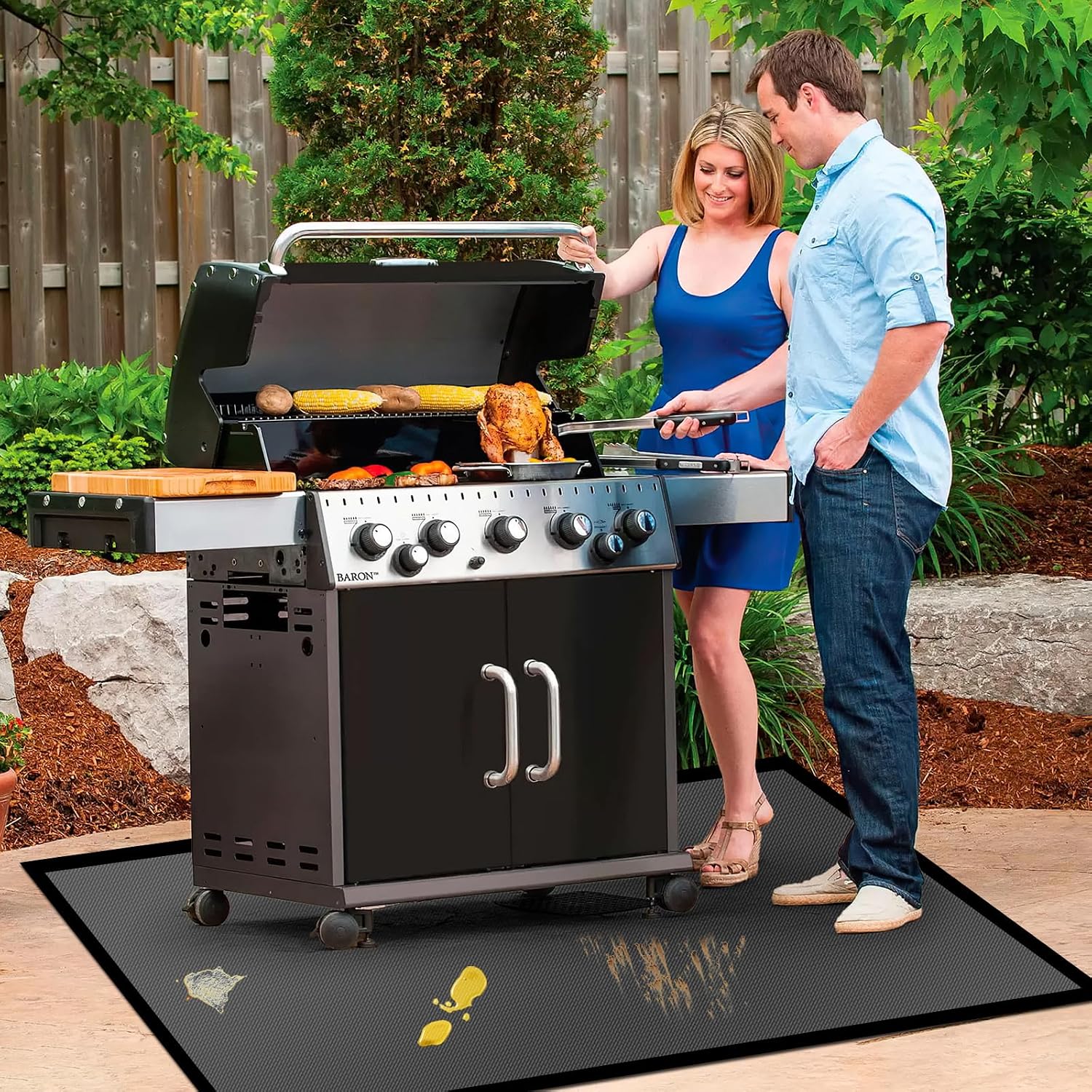 96x72in Double Sided Fireproof Grill Mat