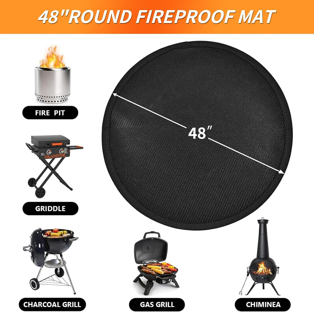 48in Round Fire Pit Mat for Solo Stove