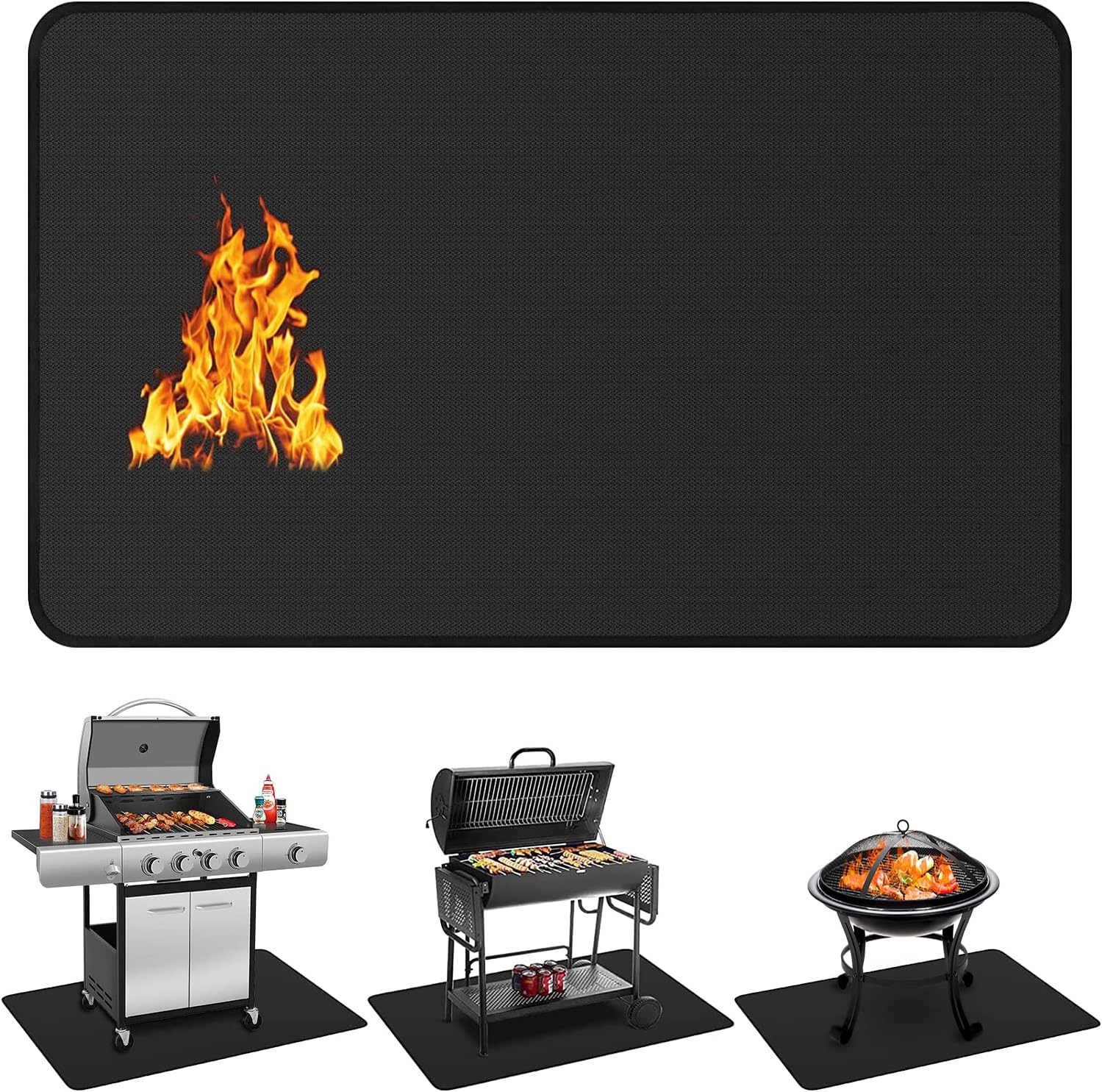 60x40in Double Sided Fireproof Grill Mat
