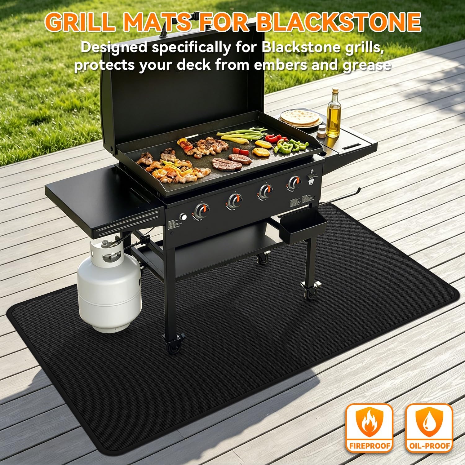 65x39in Double Sided Grill Mat for Blackstone