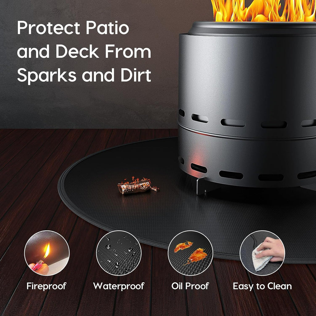 38in Round 3-Layer Fire Pit Mat for Solo Stove