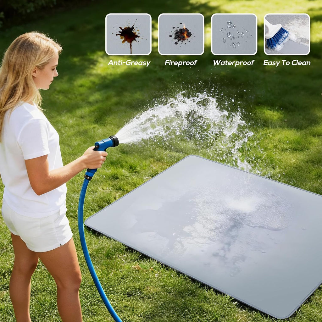65x48in Double Sided Fireproof Under Grill Mat