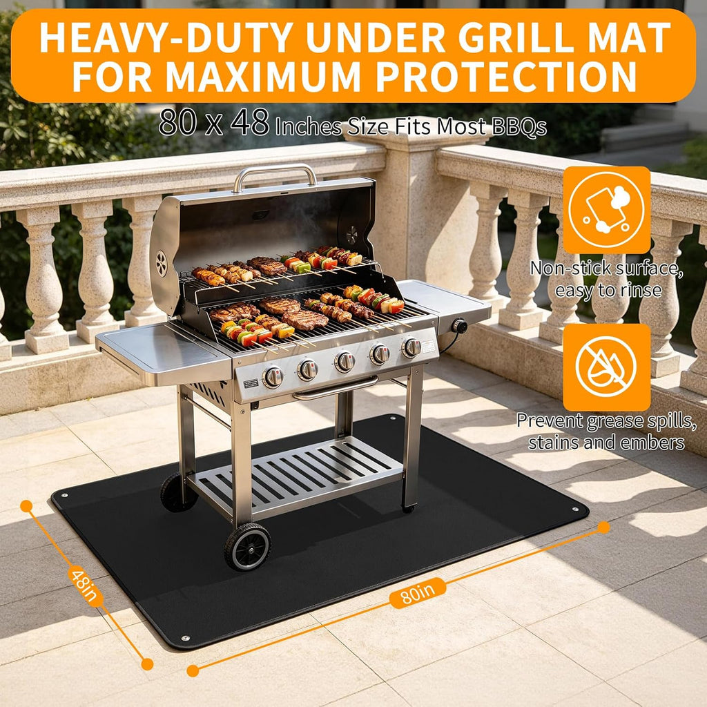 80x48in Double Sided Fireproof Grill Mat