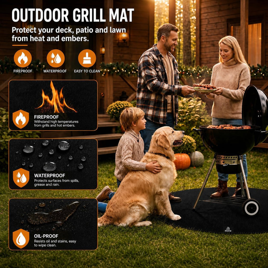 48in Round Double Sided Fire Pit Mat for Solo Stove