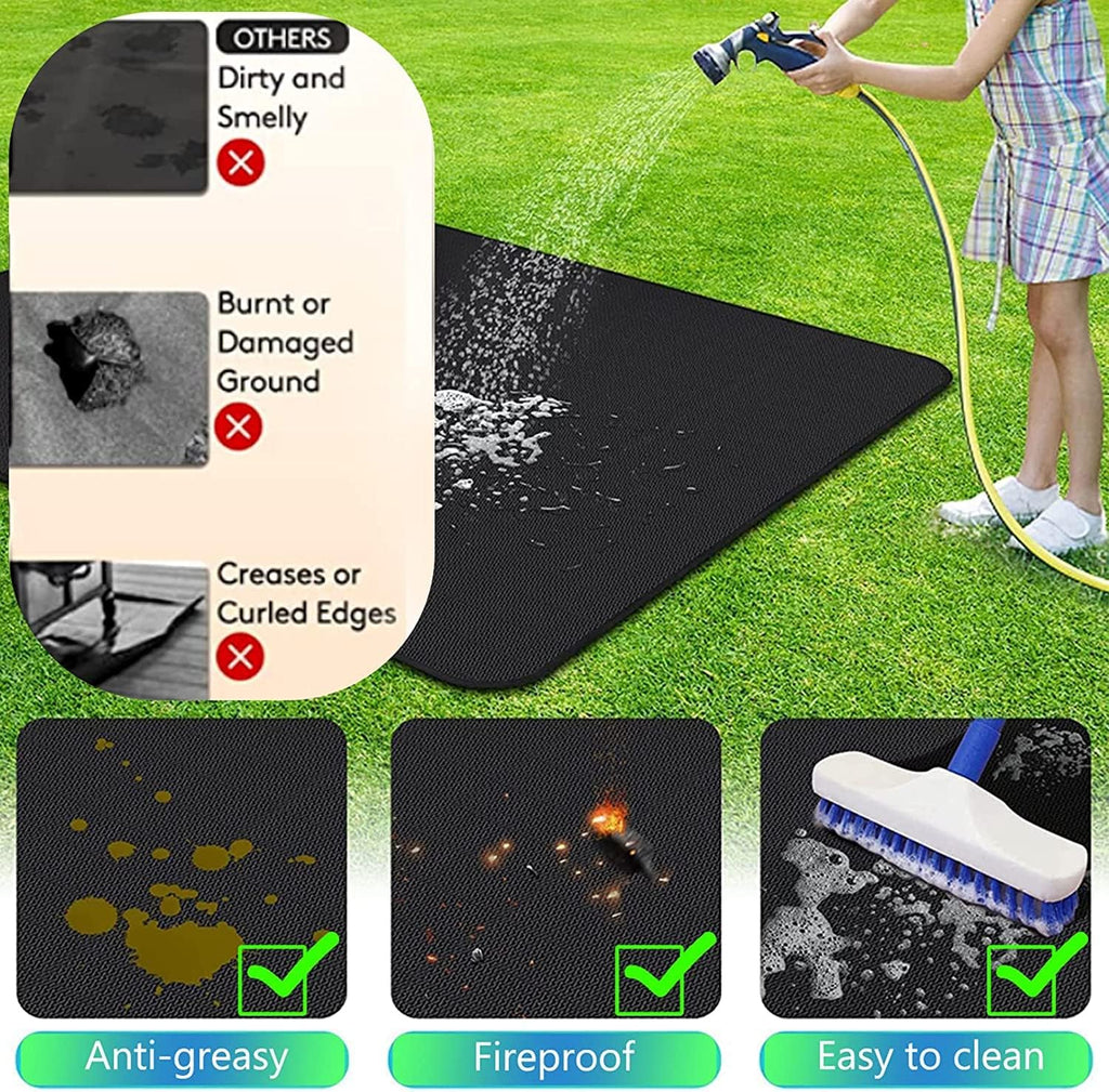 76x48in Double Sided Fireproof Grill Pad