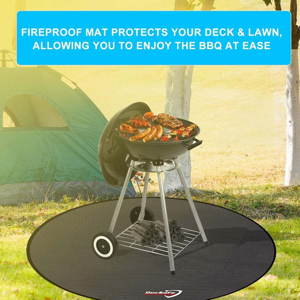60in Round 4-Layer Heat Insulated Fireproof Grill Mat