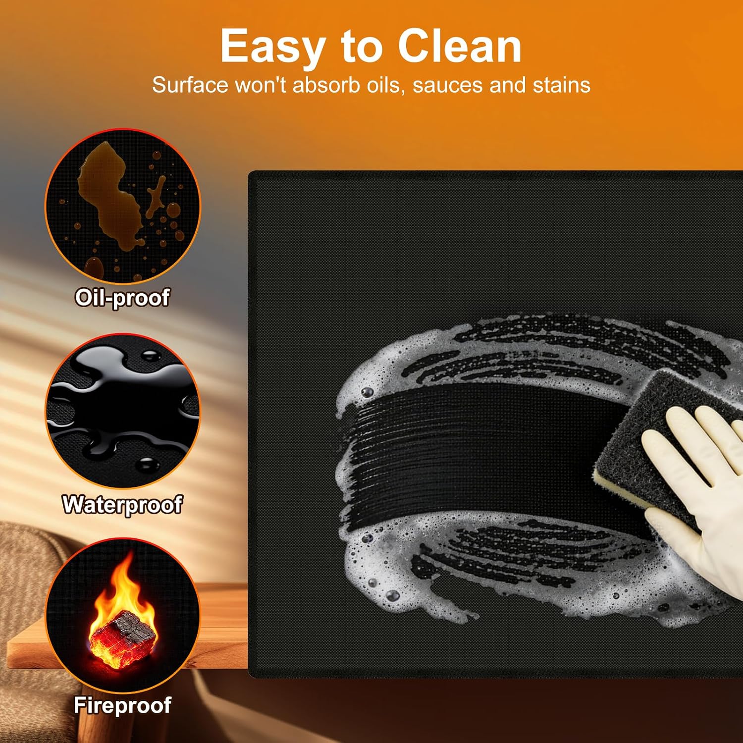 70x48in Double Sided Fireproof Grill Mat